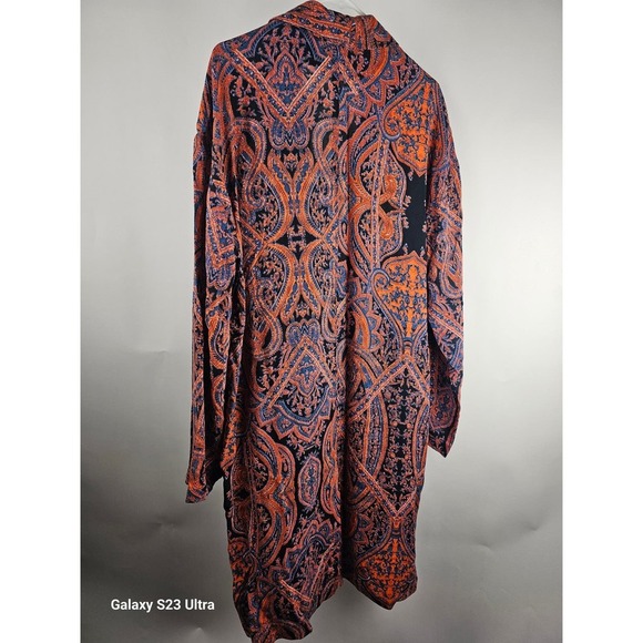 Free People, szS/P, house coat/kimono/ beach cover, paisley - Picture 4 of 7